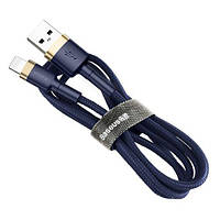 Кабель зарядный Baseus Cafule USB to Lightning QC3.0 1.5A Blue/Gold 2 м (CALKLF-CV3)