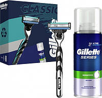 Подарунковий набір GILLETTE Бритва з 1 змінною касетою+піна д/голiння 75мл