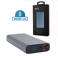 Внешний аккумулятор в металлическом корпусе с быстрой зарядкой P27 20000 mAh