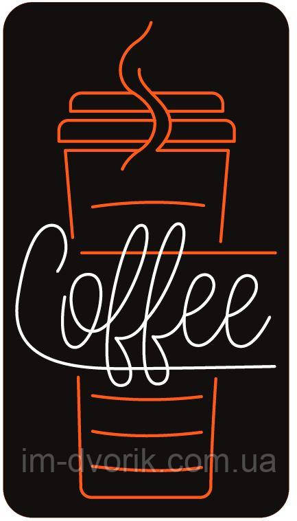 Неонова вивіска Coffee 500x900 mm