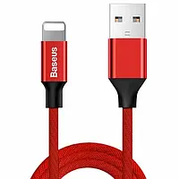 Кабель зарядный Baseus Yiven USB to Lightning в тканевой оплетке 1.2 м Red (CALYW-09)