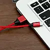 Кабель зарядний Baseus Yiven USB to Lightning у тканинному обплетенні 1.8 м Red (CALYW-A09), фото 2