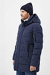 Подовжена чоловіча зимова куртка Finn Flare FWB21068-101 Down Fill синя L, фото 3