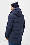 Подовжена чоловіча зимова куртка Finn Flare FWB21068-101 Down Fill синя L, фото 4