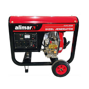 Дизельний генератор Alimar ALM-D3600MЕ 2,8 кВт / 3,2 кВт, 220В 50Гц Електростартер! Економний та надійний!