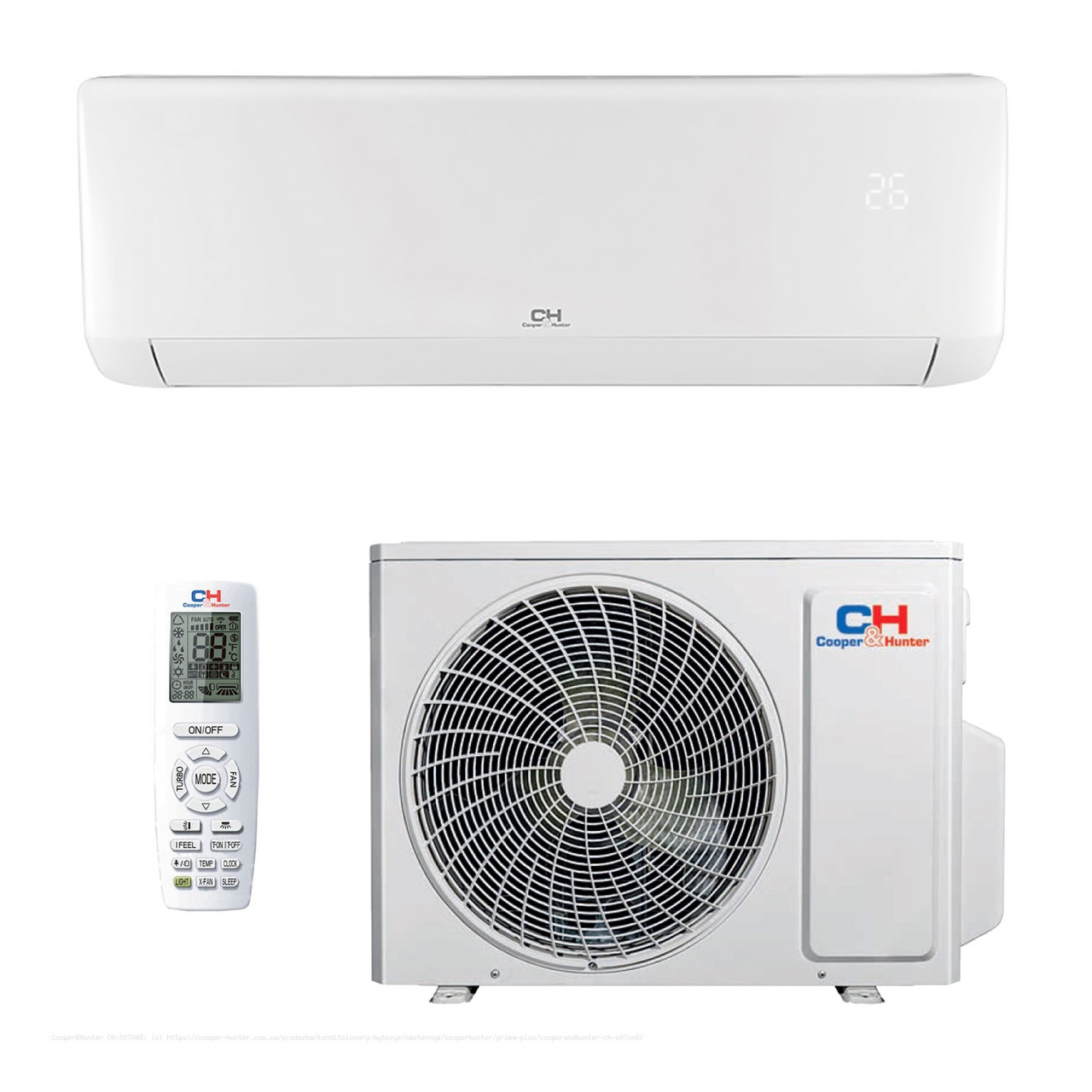 Кондиціонер Cooper&Hunter CH-S24XN8 Prima Plus до 70м2, -15°C/+48°C