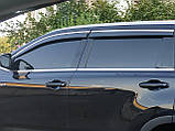 Дефлектори вікон із хром молдингом, вітровики Toyota Highlander 2014-2020, фото 5