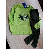 Трикотажна піжама Lupilu на хлопчика р.86-92 - 12-24 місяці, кофта + штани, динозаври, фото 2