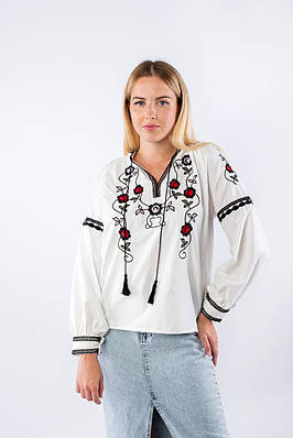 Сорочка вишиванка жіноча біла 2464 (2000000111353)