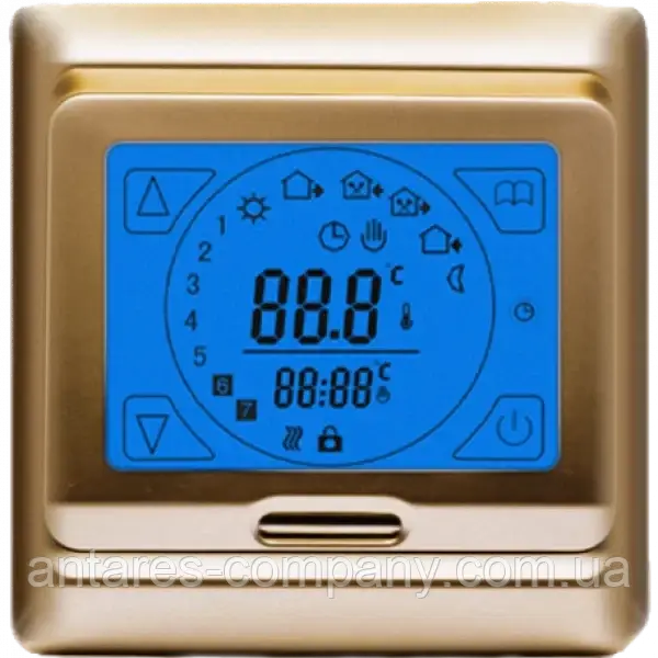Терморегулятор сенсорний програмований In-Therm Е91 для теплої підлоги ( GOLD )