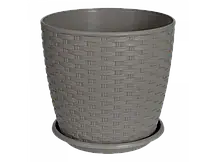 Вазон з підставкою "Ротанг" 20*18, какао