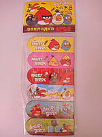 Набір магнітних закладів із лінійкою в наборі 6 штук Angry birds