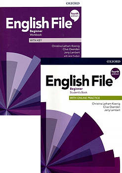 English File 4th Edition Beginner Studen's Book + Workbook (комплект)