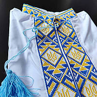 Вышиванка Moderika Тризуб с желто-голубой вышивкой 140
