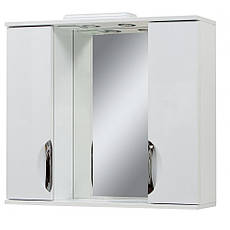 Дзеркало "Лаура 100" з шафками, біле для ванної кімнати