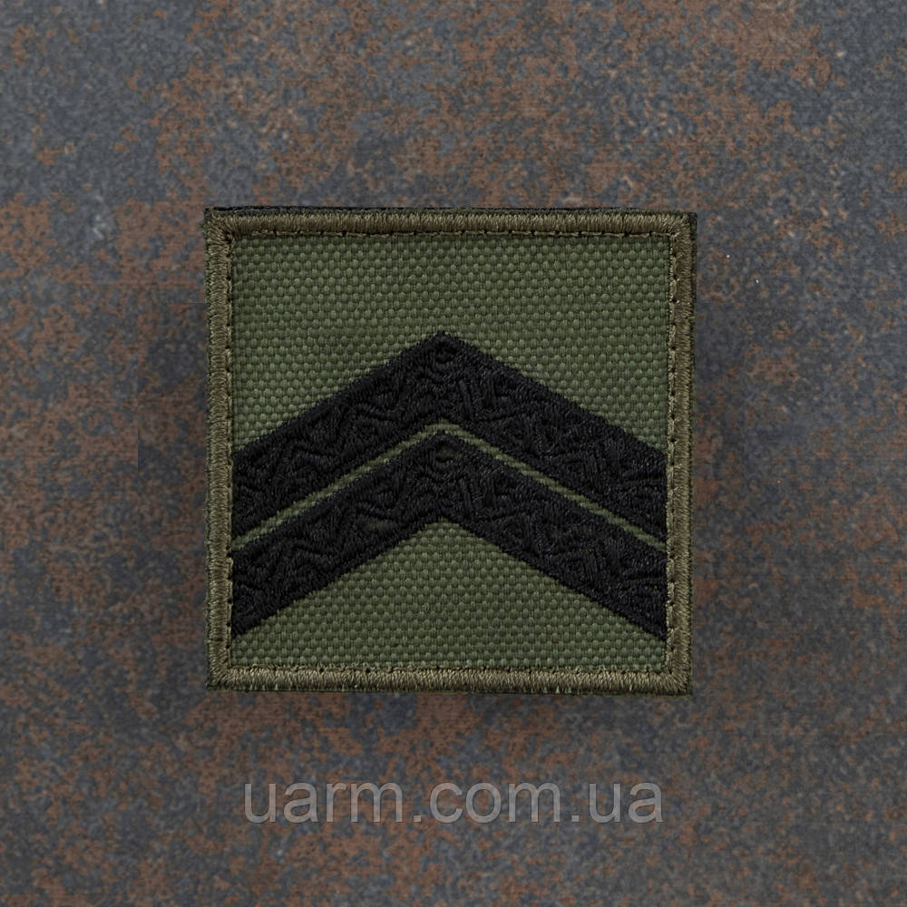 Погон НАТО молодший сержант олива 5.0 х 5.0