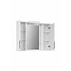 Дзеркало "Лаура 100" з шафками, біле для ванної кімнати, фото 2