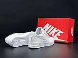 Кросівки чоловічі Nike Air Force Найк Аір Форс білі модні бігові кросівки шкіра, фото 2