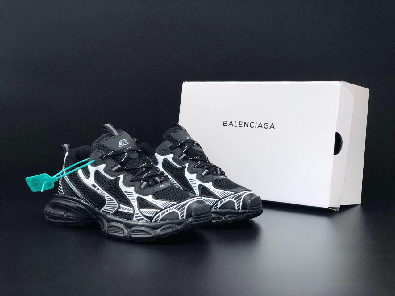 Кросівки жіночі Balenciaga 3XL літні сітка для бігу, повсякденні легкі якісні чорні