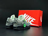 Кросівки Nike Air Jordan 4 Retro Найк Еїр Джордан стильні, повсякденні гарні, сірі замшеві, фото 2