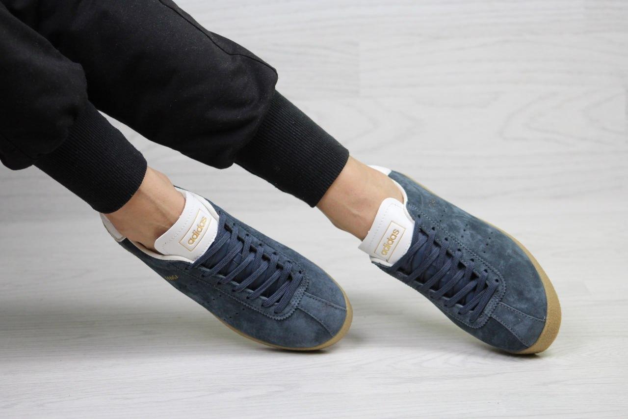 Жіночі кросівки-кеди Adidas Topanga Взуття на Демісезонні замша темно-сині