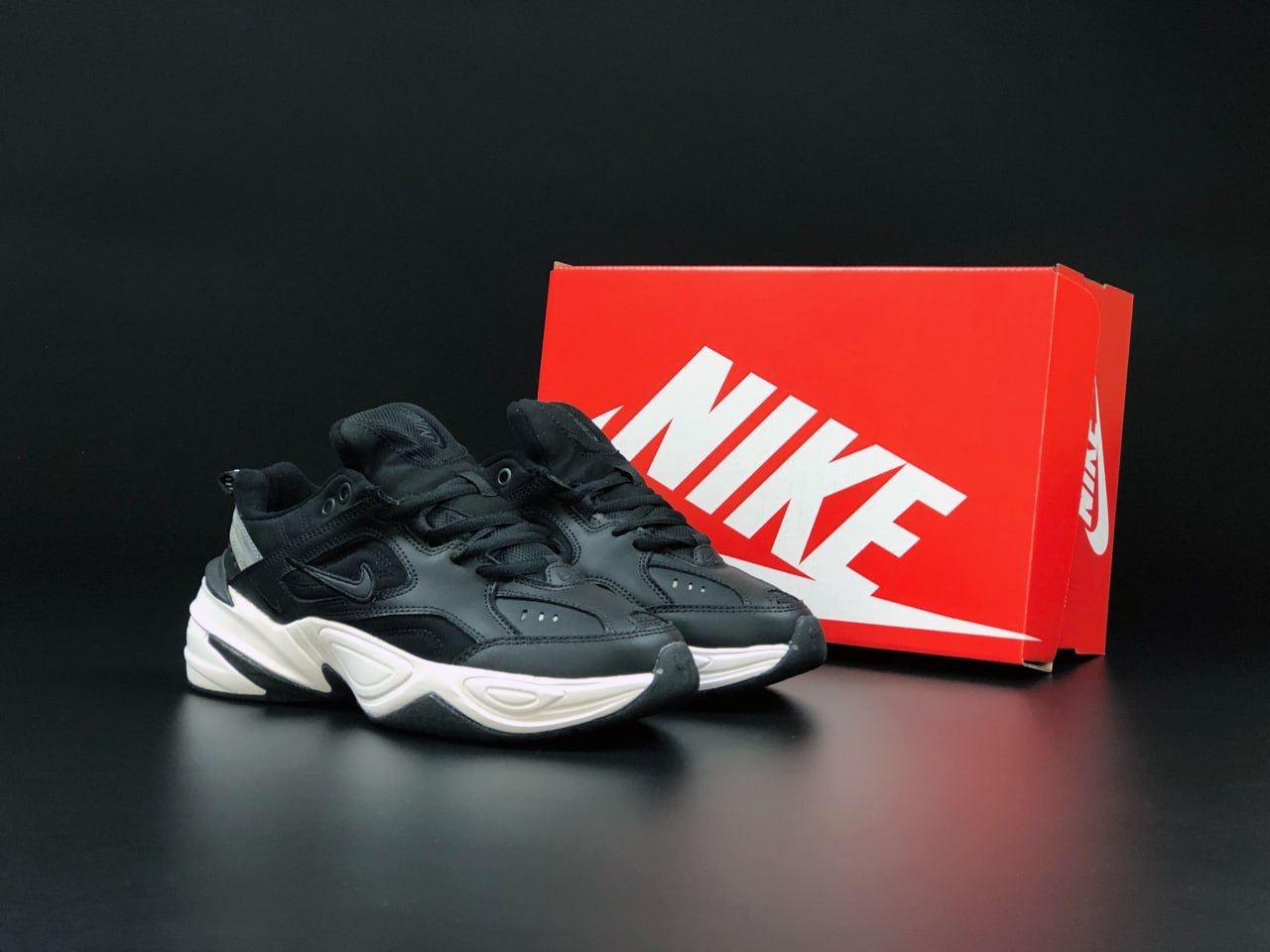 Кросівки Nike M2k Tekno Найк м2 текностильні, повсякденні гарні, чорно-білі шкіра