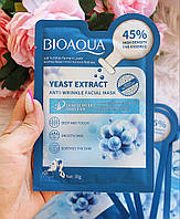 Тканинна маска з екстрактом дріжджів Bioaqua Yeast Extract Anti-Wrinkle Facial Mask