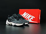Кросівки Nike M2k Tekno Найк м2 текностильні, повсякденні гарні, чорно-білі шкіра, фото 2