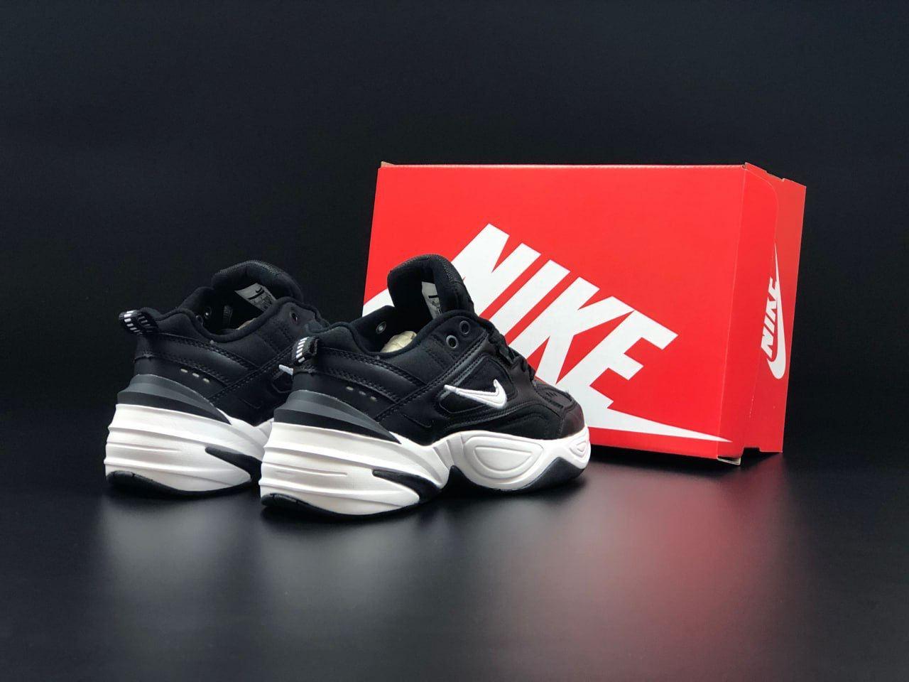 Кросівки Nike M2k Tekno Найк м2 текностильні, повсякденні гарні, чорно-білі шкіра