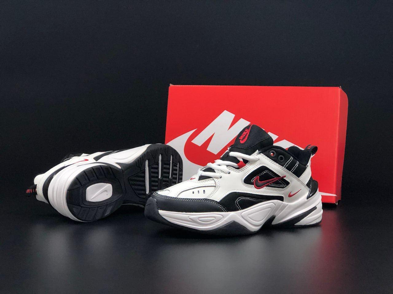 Кросівки Nike M2k Tekno Найк м2 текностильні, повсякденні гарні, чорно-білі шкіра