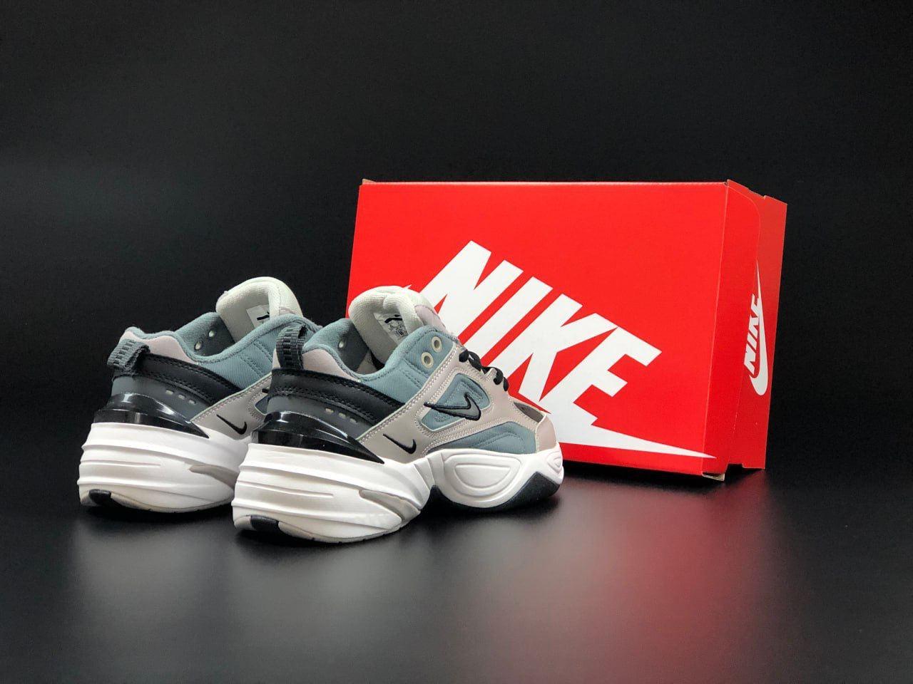 Кросівки Nike M2k Tekno Найк м2 текностильні, повсякденні гарні, сірі шкіра
