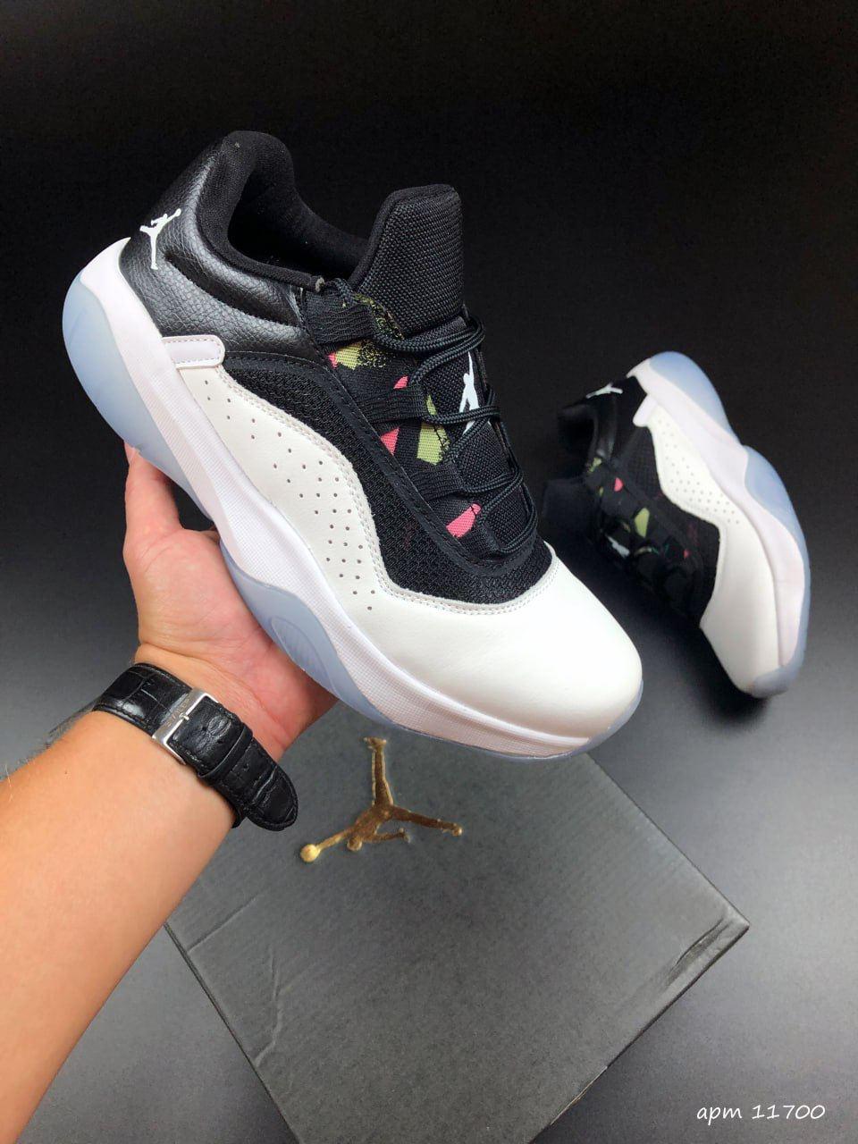 Кросівки Nike Air Jordan 11 cmft Найк Аір Джордан стильні, повсякденні гарні, чорно-білі шкіра