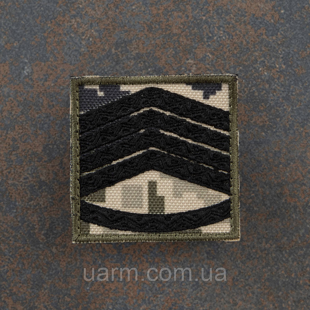 Погон НАТО головний сержант піксель 5.0 х 5.0, фото 1