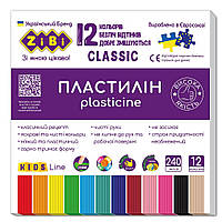 Пластилин 12 цветов, 240 грамм, ZiBi Classic ZB.6233