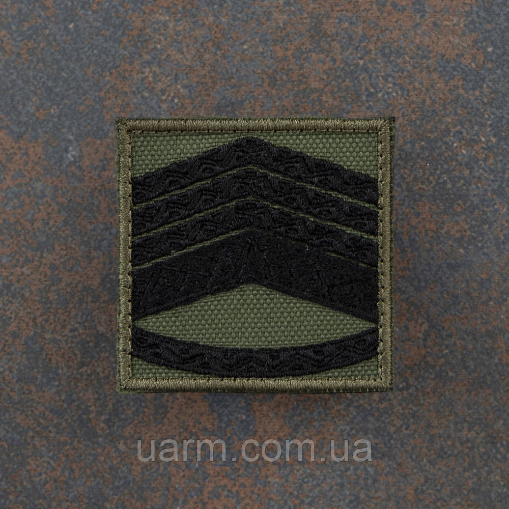 Погон НАТО головний майстер-сержант олива 5.0 х 5.0