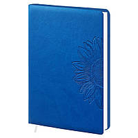 Ежедневник недатированный А5, синий, 176 листов, линейка, обложка искусственная кожа Сонях