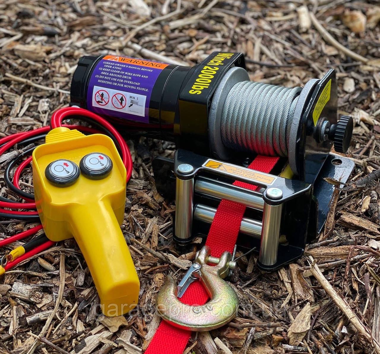 Електрична лебідка 12 Вольт для човна та лафету (1000 кг), фото 1