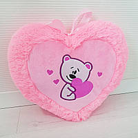 М'яка іграшка Zolushka Подушка серце з ведмедиком 35 см (ZL479) FV, код: 2605879