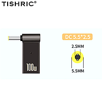 Переходник адаптер питания PD 100W TYPE-C на DC 5.5×2.5