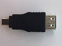 Адаптер переходник разъем USB A Female to Mini USB Male