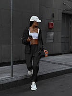 Базовий жіночий прогулянковий костюм-двійка (худі на блискавці + штани) у кольорах і розмірах