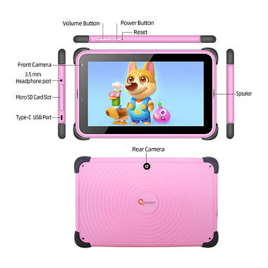 Планшет CWOWDEFU 7" KIDS TABLET 2/32 GB (рожевий), фото 2