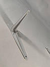 Консоль  металева  посилений Кутик монтажний білий 70 х 100 мм для кріплення поличок, фото 7
