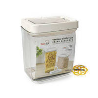 Органайзер для зберігання сипучих продуктів вакуумний 2,1 л, пластик OKYANUS, фото 3