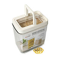 Органайзер для зберігання сипучих продуктів вакуумний 2,1 л, пластик OKYANUS, фото 2