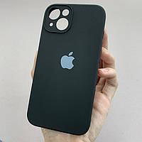 Чехол для Apple iPhone 13 чехол с квадратными гранями с защитой камеры на телефон айфон 13 черный p4q