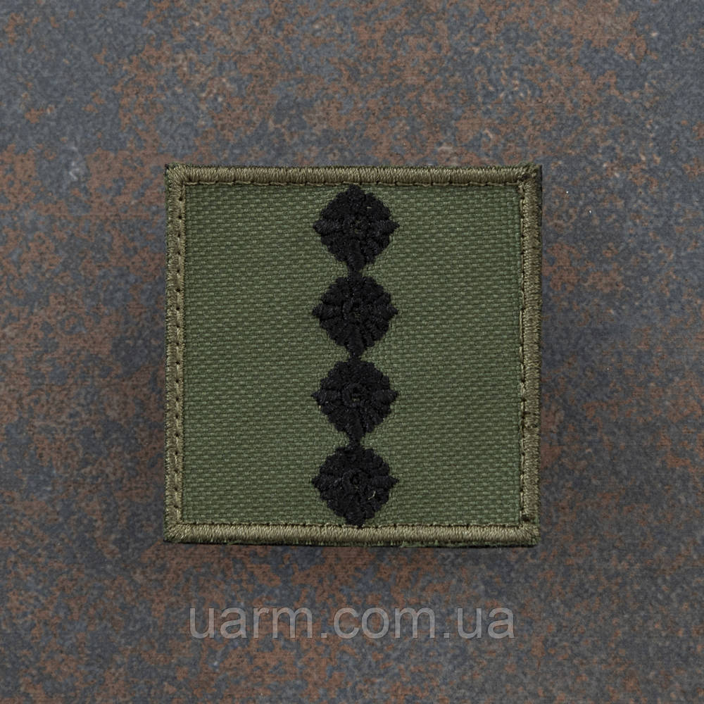 Погон НАТО капітан олива 5.0 х 5.0, фото 1