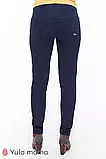 Брюки для вагітних із стрейчевого котону з ефектом peach-touch Prime S Юла Мама Синій, фото 5