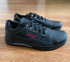 Чоловічі туфлі чорні спортивні прошиті  (код 5328 )