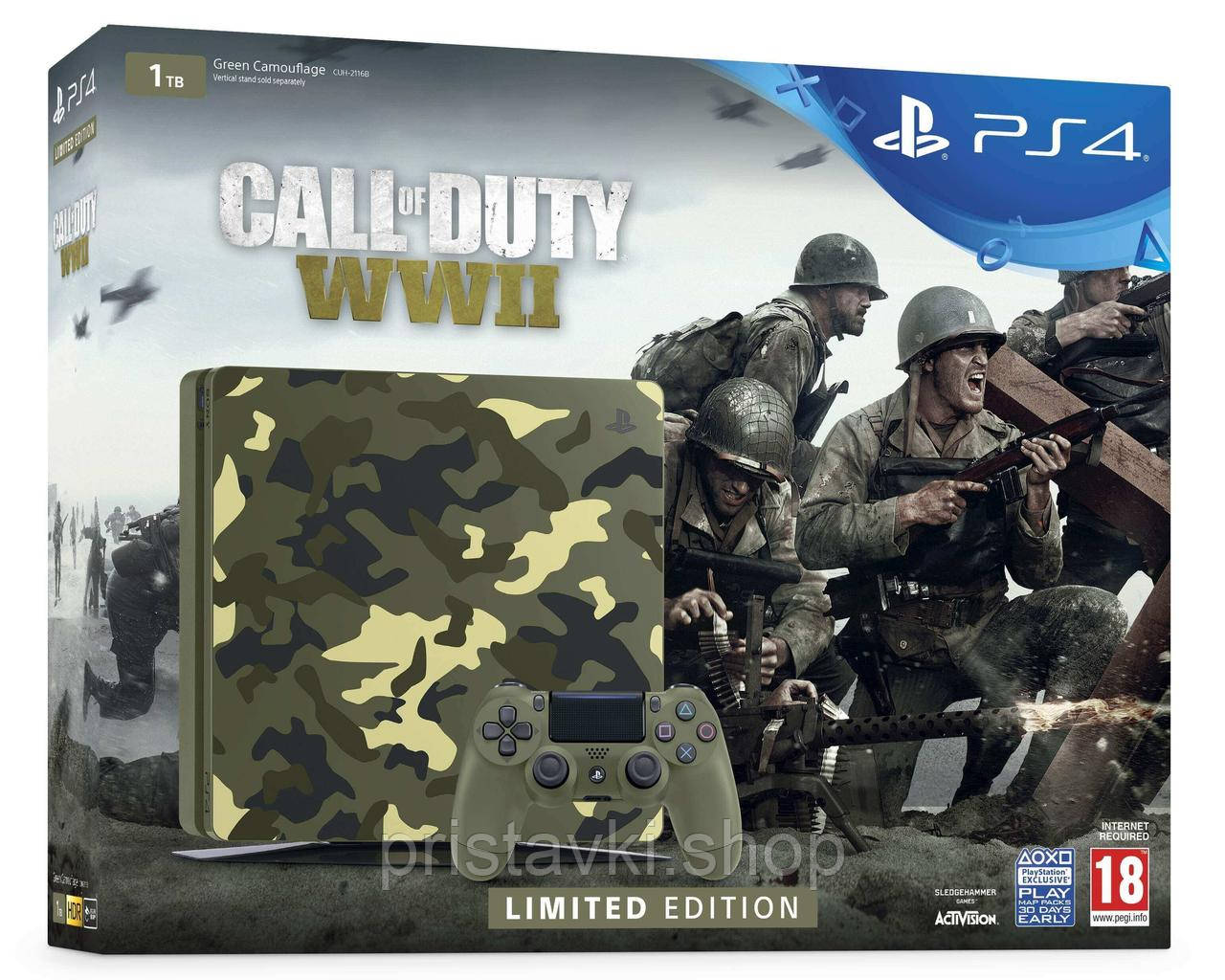 Playstation 4 Slim 1TB Call of Duty WWII Limited Edition + гра